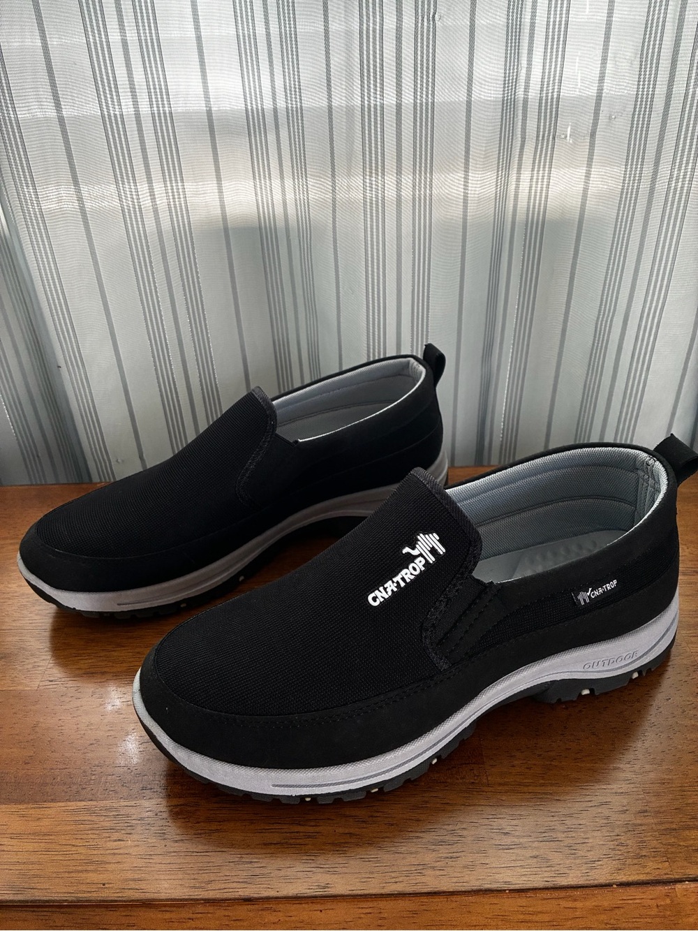 CNA-TROP Slip-On Men’s Comfort Orthopedic Walking Shoes - Black